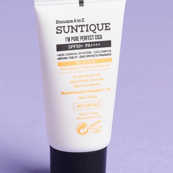 SUNTIQUE I’m Pure Perfect CICA Sunscreen SPF 50+ - Picture 3 of 8